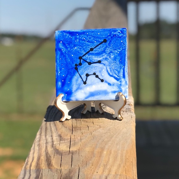 Other - Aquarius Zodiac Constellation Ceramic Art Decor